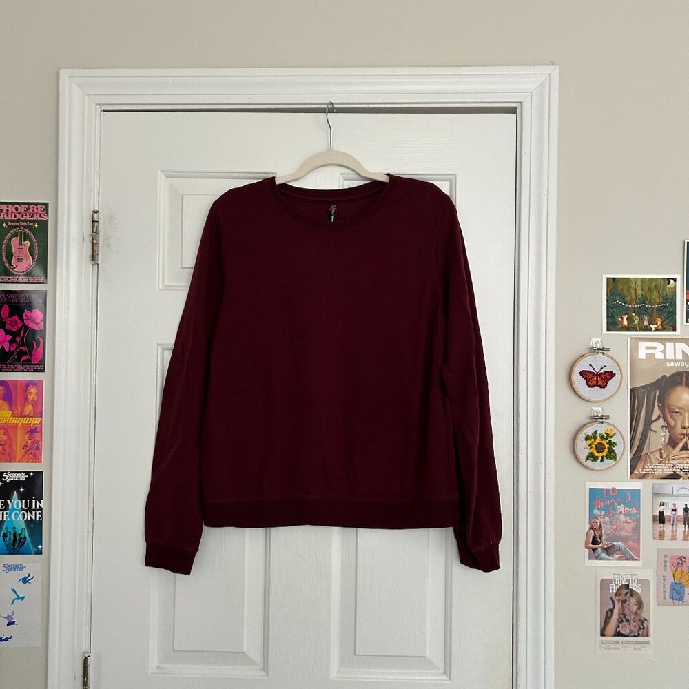 Maroon Crewneck Sweatshirt